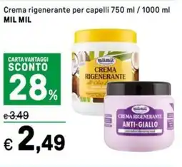Iper La Grande Crema rigenerante per capelli MIL MIL offerta