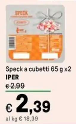 Iper La Grande Speck a cubetti IPER offerta