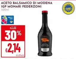 Pan Aceto balsamico di modena igp monari FEDERZONI offerta