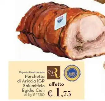 Porchetta di Ariccia IGP Salumificio Egidio Cioli