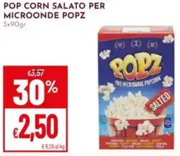 Pan Pop corn salato per microonde POPZ offerta