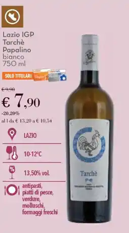 Conad Lazio IGP Tarché Papalino bianco offerta