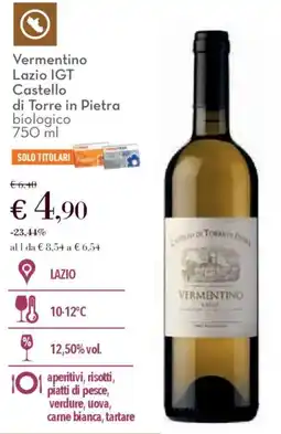 Conad Vermentino Lazio IGT Castello di Torre in Pietra offerta