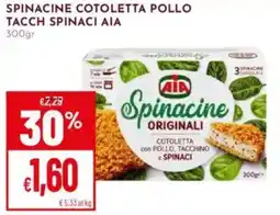 Pan Spinacine cotoletta pollo tacch spinaci AIA offerta
