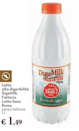 Conad Latte alta digeribilità DigeMilk Fattoria Latte Sano Roma offerta