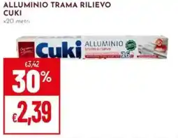 Pan Alluminio trama rilievo CUKI x20 metri offerta