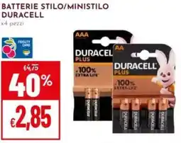 Pan Batterie stilo/ministilo DURACELL offerta