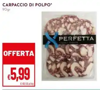 Pan Carpaccio di polpo offerta