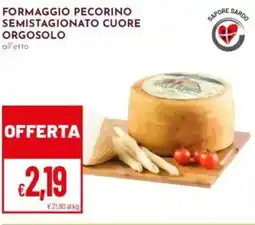Pan Formaggio pecorino semistagionato cuore ORGOSOLO offerta