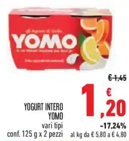 Conad Yogurt intero YOMO vari tipi conf. pezzi offerta