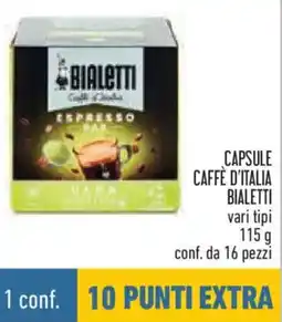 Conad Capsule caffè d'italia BIALETTI vari tipi conf.da 16 pezzi offerta