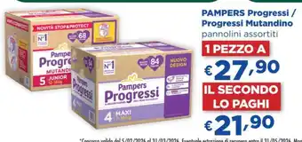 Acqua & Sapone PAMPERS Progressi Progressi Mutandino offerta