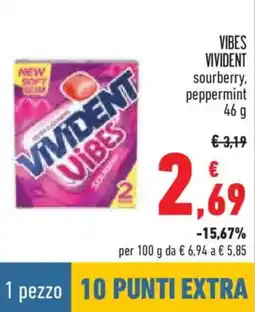 Conad Vibes vivident sourberry, peppermint offerta