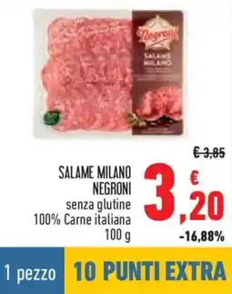 Conad Salame milano negroni senza glutine offerta