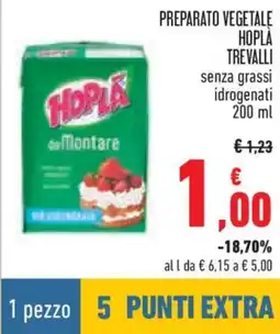 Conad Preparato vegetale hoplà trevalli senza grassi idrogenati offerta