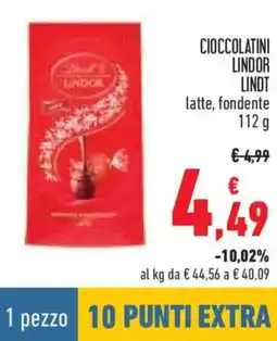 Conad Cioccolatini lindor lindt latte, fondente offerta
