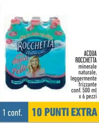 Acqua rocchetta minerale naturale, leggermente frizzante