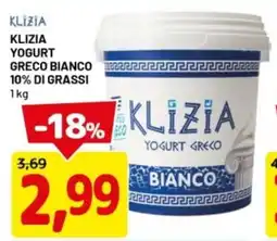 DPiù Klizia yogurt greco bianco 10% di grassi offerta