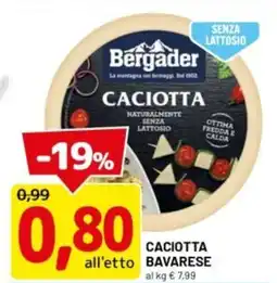 DPiù Bergader caciotta bavarese offerta