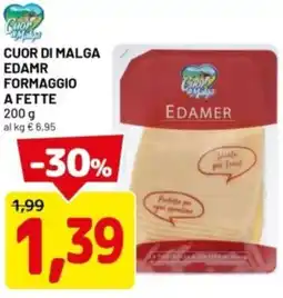 DPiù Cuor di malga edamr formaggio a fette offerta