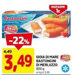 DPiù Gioia di mare ga bastoncini di merluzzo offerta