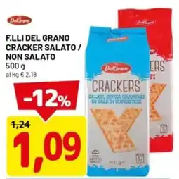 DPiù F.lli del grano cracker salato/ non salato offerta