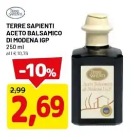 DPiù Terre sapienti aceto balsamico di modena igp offerta