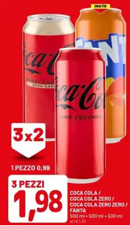 DPiù Coca cola zero / coca cola zero zero / fanta offerta