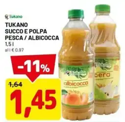 DPiù Tukano succo e polpa pesca/albicocca offerta