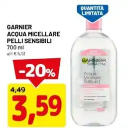 DPiù Garnier acqua micellare pelli sensibili offerta