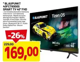 DPiù BLAUPUNKT 40FCT6000S SMART TV 40" FHD offerta