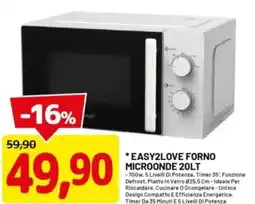 DPiù Easy2love forno microonde offerta