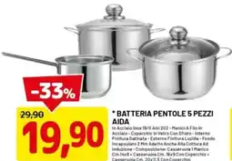 DPiù Batteria pentole aida offerta