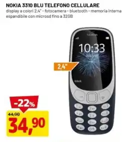 DPiù Nokia 3310 blu telefono cellulare offerta