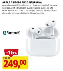 DPiù Apple airpods pro 3 MFHP4M/A offerta