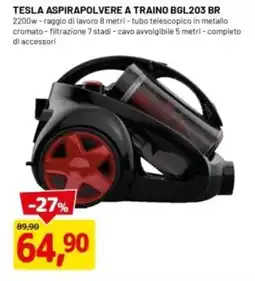 DPiù TESLA ASPIRAPOLVERE A TRAINO BGL203 BR offerta