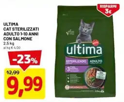 DPiù Ultima cat sterilizzati adulto 1-10 anni con salmone offerta