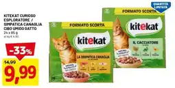 DPiù Kitekat curioso esploratore / simpatica canaglia cibo umido gatto offerta