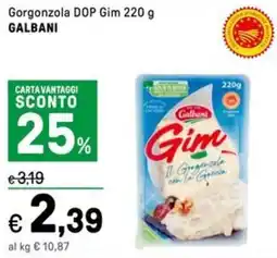 Iper La Grande Gorgonzola DOP Gim GALBANI offerta