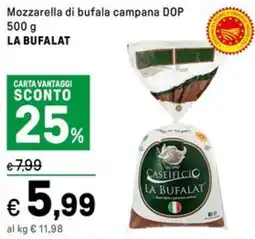 Iper La Grande Mozzarella di bufala campana DOP LA BUFALAT offerta