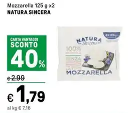 Iper La Grande Mozzarella NATURA SINCERA offerta