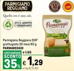 Iper La Grande Parmigiano Reggiano DOP grattugiato 30 mesi PARMAREGGIO offerta