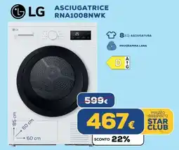 Euronics LG ASCIUGATRICE RNA1008NWK offerta