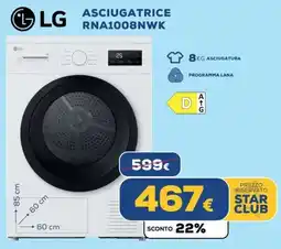Euronics LG ASCIUGATRICE RNA1008NWK offerta