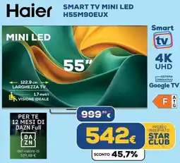 Euronics Haier SMART TV MINI LED H55M90EUX offerta