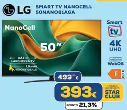 Euronics LG SMART TV NANOCELL 50NANO81A6A offerta