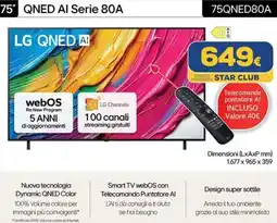 Euronics LG 75" QNED AI Serie 80A 75QNED80A offerta