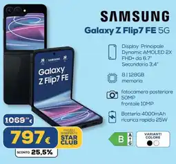 Euronics SAMSUNG Galaxy Z Flip7 FE 5G offerta