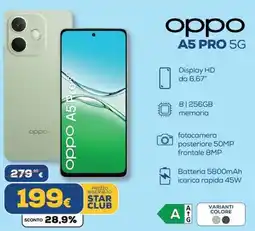 Euronics oppo A5 PRO 5G offerta