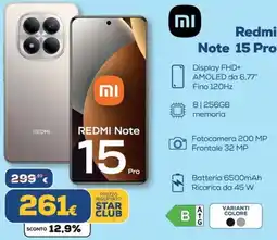 Euronics Xiaomi Redmi Note 15 Pro offerta